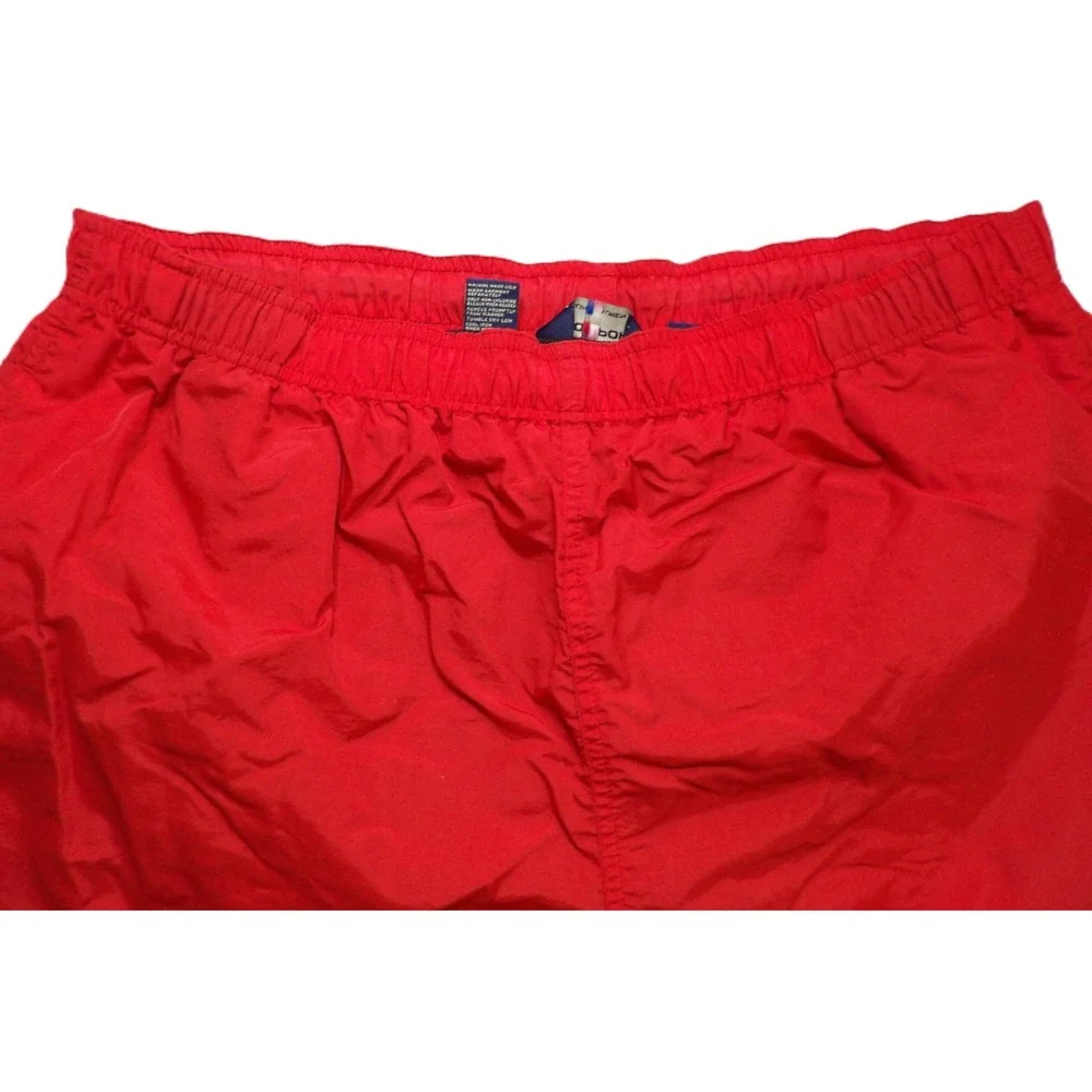 VTG Polo Sport Ralph Lauren Swim Trunks Shorts Nylon Men XL Red Black 90s Board